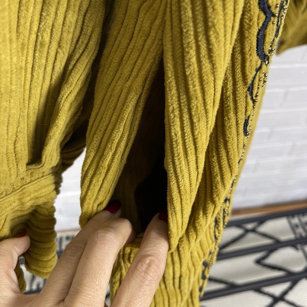 Free People Mustard Embroidered Jumpsuit - Picture 5 of 13